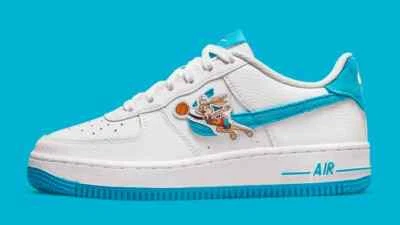 Nike Air Force 1 Low GS Spacejam Hare White Blue DM3353-100 sz 6Y = 7.5 Women's