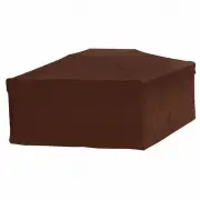 Mr. Bar-B-Q 07845BBGD Fire Pit Cover, Dark Brown PVC, 18 x 38-In. Square -