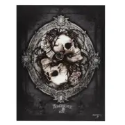 DISOSCURI CANVAS PLAQUE By Alchemy Gothic fanged skulls