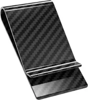 Travelambo Carbon Fiber Money Clip Front Pocket Wallet Minimalist Glossy