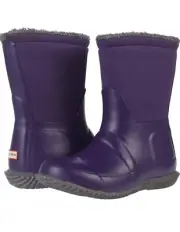 New Hunter Kids Boy Girl Original Sherpa Lined Purple Rain Snow Boots US 3 B 4 G