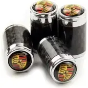 Carbon Fiber Wheel Valve Caps For Porsche Car