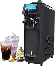 Commercial Ice Cream Machine, Automatic Soft Serve Ice Cream Maker, 6L Capacity Frozen Dessert Maker, Gelato Sorbet Yoghurt Sundae Maker with LCD Display & Timer for Home DIY Kitchen,1150W