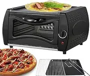 2-in-1 Tandoor Oven for Kitchen Appliance with a Bake Tray and Rack, it Bakes chapati, roti, and More. Tandoor Oven Mini, Visual Glass Allows You to Monitor The Cooking Square Door