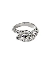 John Hardy Sterling Silver Blue Sapphire Naga Ring