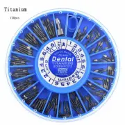Dental Titanium Conical Screw Posts Cross Head Root Nail Assorted 120 Pcs