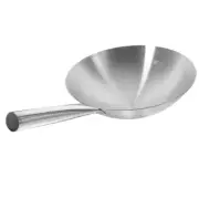 Stainless Steel Wok Chinese Without Coating Non Stick Fry Pan Frying