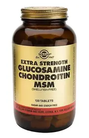 Solgar Extra Strength Glucosamine Chondroitin MSM Tablets, 120