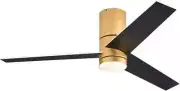 Breezary 48" Gold Indoor Ceiling Fan w/ LED Light & Remote Control 30005-GD