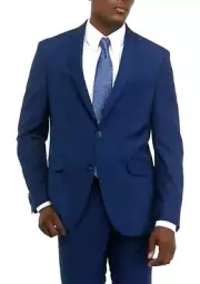 Kenneth Cole Reaction Mens Jacket Size 36 Regular Blue Blazer Suit Separate New