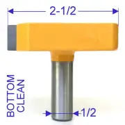 1 pc 1/2" Shank 2-1/2" Diameter Bottom Cleaning Router Bit re