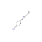 Ellipes Shape Dangling Belly Button Ring