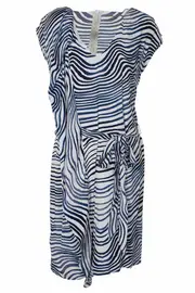 Ripple Wave Print Dress--HAM-91394A1