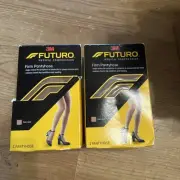 * 2x FUTURO Plus Size Firm Compression Pantyhose 20-30 mmHg