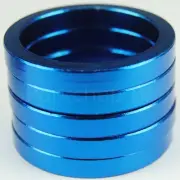 Bicycle BMX or MTB headset spacers for 1 1/8" threadless (SET of 5) 5mm - BLUE