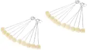 SEWACC Sets DIY Handmade Wool Daubers Metal Handle Wool Ball Brush for Leather Dyes Pcs