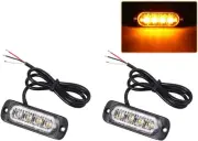 4 Led Amber Recovery Strobe Lights Led Strobe Warning Emeergency Flashing | S...