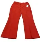 NEW NINE WEST KICK FLARE Cropped Business Dress Pants Size 8P Cosmic Lava Red