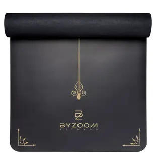 Byzoon Fitness 瑜珈墊 5mm 黑色 PU天然橡膠 瑜伽墊 健身墊 運動墊