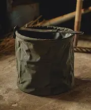 Gordon Miller 1762322 Cordura Folding Bucket for Cars, 3.2 gal (12 L), Car Wash, Trash Can, Small Storage Box, Foldable, Olive Drab