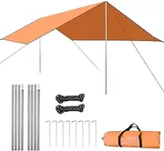 Camping Awning Canopy Protection Rain Fly Tarp Shelter Picnic Blanket for Camping Hiking Backpacking Picnic Fishing