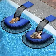 Proxima Direct 2 Pack Animal Saving Escape Ramp, Swimming Pool Floating Animal Saver Rescue Tool for Outdoor Critter Frog Chipmunk (Blue)