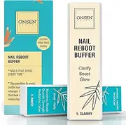 Professional Nail Buffer Block | Ultimate Shine Nail Buffing Block & 2 Extra Pads | 3-Way Buffing, Smooth & Shine After Filing | Purse Size Manicure Tools for Nail Care | 1 Pack by Onsen