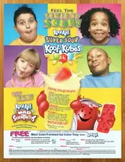 2003 Kool-Aid Mad Scientwists/Sour Kubes Print Ad/Poster Ice Cubes 00s Kids Art