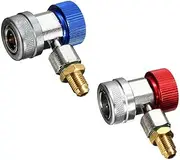 BUGUUYO 2Pcs Coupler Connector Adapter for Car a C Charging Hose Quick Installation Durable High Grade Material Detachable Design Easy Operation for Conditioning