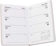 DOITOOL Yearly Planner Notepad Convenient Daily Schedule Organizer with PU Cover Portable Academic and Office Notebook for Task Management and Inspiration Lightweight and Easy to Carry
