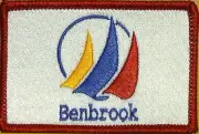 BENBROOK TEXAS Flag Patch With Hook & Loop Fastener Red Border #7