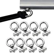 8Pcs Awning Rail Stoppers 6mm for RV Caravan Motorhome Campervan Camping Tent Equipment Awnings Accessories, 304 Stainless Steel Awning Piping Stopper