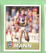 1996 AFL SELECT STICKER #108 PETER MANN, FREMANTLE DOCKERS