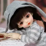 CUTE GIRL 1/6 BJD Doll Female Body + Eyes + Face make up Clothes Wig Hair SET
