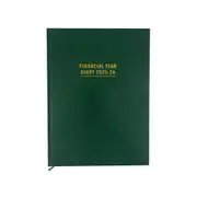 2025-2026 Financial Year Diary OzCorp A4 Day to Page Green FD58