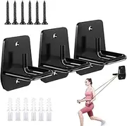Generico Resistance Band Hook, Home Gym Hook, Metal Wall Hook, Exercise Band Storage, Space Saving Metal Wall Hooks Equipment, 3X Home Gym Hook For Exercise, Gym Attachment For Home Fitness