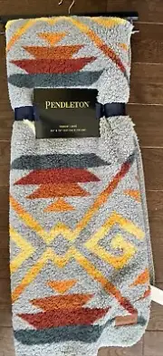Pendleton Sherpa Throw Fleece Blanket Southwest Aztec
