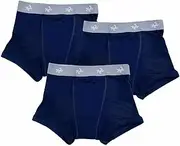 Conni Kids Tackers Sports Washable Pull Up Boxer Pants for Toilet Training and Youth Incontinence - 3 Pack - Navy 12-14