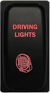12V Driving Lights Push Button Switch LED Red On-Off for Mitsubishi Pajero Triton ML MN Challenger Eclipse Galant Endeavor and More