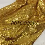 3MM金色亮片布料金黃色亮片布料特密珠片材質禮服舞臺裝布料