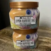 Tree Hut Lemon Blueberry Tart Shea Sugar Scrub 18 oz 2 Brand NEW Jars