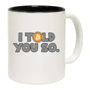 Vintage Bitcoin I Told You So Cryptocurrency Trading Mug Cup