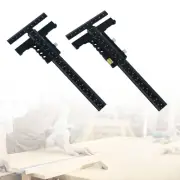 T Shaped Wood Workings Scriber Aluminum Alloy Black Slide Ruler for Woodworker