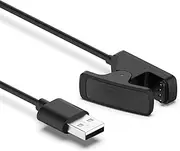 Charging Clip Intended for Garmin MARQ Athlete/Aviator/Captain/Driver/Expedition/Golfer Smartwatch Charger, 3.3ft USB Data Sync Charge Cradle Dock Adapter Charging Cable - Black