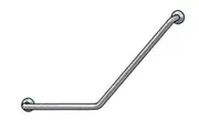 New Bradley 832 Ambulant Toilet Grab Rail 45 Degree Left Hand - Silver 450Mm X