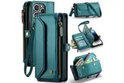 Apple iPhone 14 Pro CaseMe C36 Wallet, 7 Card Slots, Cash Pocket, Zipped Coin Wallet