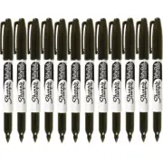 NEW 12x Sharpie Rub-A-Dub Laundry Marker Permanent Black 1.0mm Pack