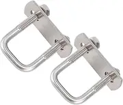 2Pcs U Shaped Screw Damper Stainless Steel Right Angle Bolts Square Clamp for Automotive Industrial and Home Applications Corrosion Resistant