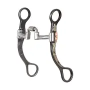 Classic Equine Floral Scroll Tool Box Straight Shank Bit with Low Port Barrel...
