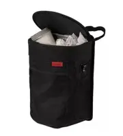 Lusso Gear Car Trash Can with Lid and Removeable Liner Black